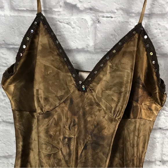 Silky Prismatic Rainbow Sequins Cami Top Tunic Vintage 2000’s - Picture 7 of 7